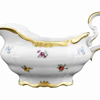 Соусник 0,5л с блюдцем Мейсенский цветок Queen's Crown