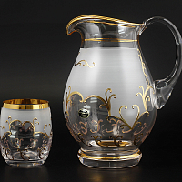 Набор 7пр графин и стаканы Арабский узор с/ф золото Balvinglass