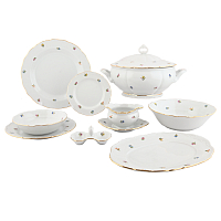 Сервиз столовый 6пер 25пр с супником с салатниками Мелкие цветы