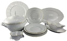 Сервиз столовый 6пер 26пр с супником Белый узор Bernadotte