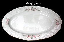 Блюдо овальное 36см Серая роза ZL Bernadotte