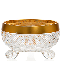 Тройножка 20см хрусталь с золотом Фелиция Crystal HeArt