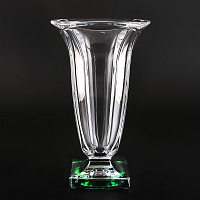 Ваза 33см Magma зеленая ножка Crystalite Bohemia