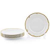 Набор тарелок 21см 6шт Фредерика Слоновая кость Queen's Crown