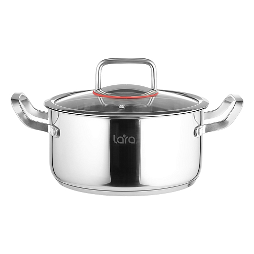 Кастрюля с крышкой 18см 2л Lara Prima