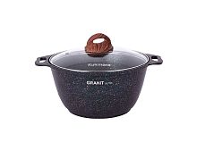 Кастрюля 3л со стекл. крышкой Granit ultra Blue Kukmara