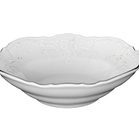 Салатник 13см 1шт Платиновый узор слоновая кость Bernadotte