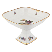 Салатник 23см квадратный глубокий н/н Мейсенский букет Queen's Crown