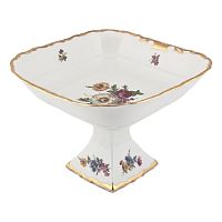 Салатник 23см квадратный глубокий н/н Мейсенский букет Queen's Crown