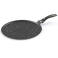 Сковорода-лавашница 32см со с/ручкой Темный мрамор Кукмара