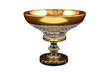 Конфетница 15см н/н  хрусталь с золотом Moser Crystal HeArt