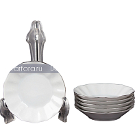 Набор розеток 11см 6шт Платиновый узор б/р Bernadotte