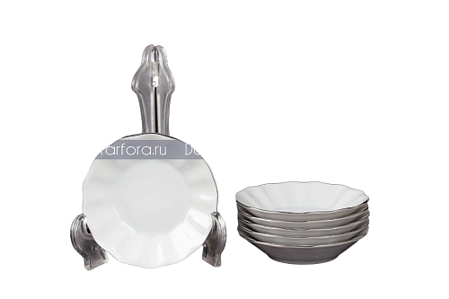 Набор розеток 11см 6шт Платиновый узор б/р Bernadotte Набор розеток 11см 6шт Платиновый узор б/р Bernadotte