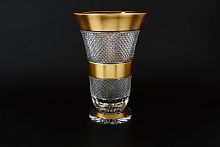 Ваза 30см хрусталь с золотом Фелиция Crystal HeArt