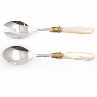 Набор для салата 2пр Ischia Antique Gold Shampagne Steel Domus Design