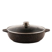 Жаровня 26см с крышкой Гранит Мегалит Кукмара