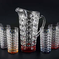 Набор 7пр графин и стаканы Diamond Ассорти Crystalite Bohemia