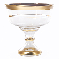 Конфетница 16см Матовая полоса золото Star Crystal