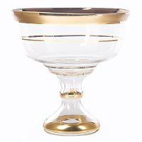 Конфетница 16см Матовая полоса золото Star Crystal