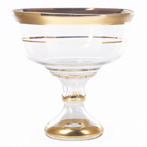 Конфетница 16см Матовая полоса золото Star Crystal Конфетница 16см Матовая полоса золото Star Crystal