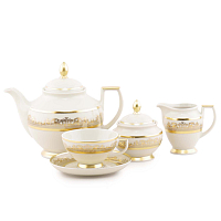 Сервиз чайный 6пер 15пр Constanza Creme Gold 9359