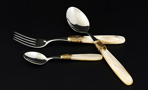 Набор столовых приборов 36пр Ischia Antique Gold Shampagne Steel Domus Design Набор столовых приборов 36пр Ischia Antique Gold Shampagne Steel Domus Design