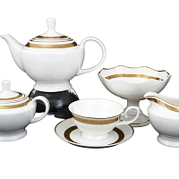 Чайный сервиз на 12 персон 29 предметов Золотая лента Repast