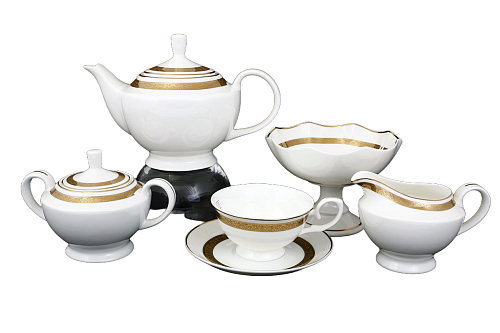 Чайный сервиз на 12 персон 29 предметов Золотая лента Repast