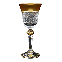 Набор фужеров 60мл 6шт хрусталь с золотом Max Crystal