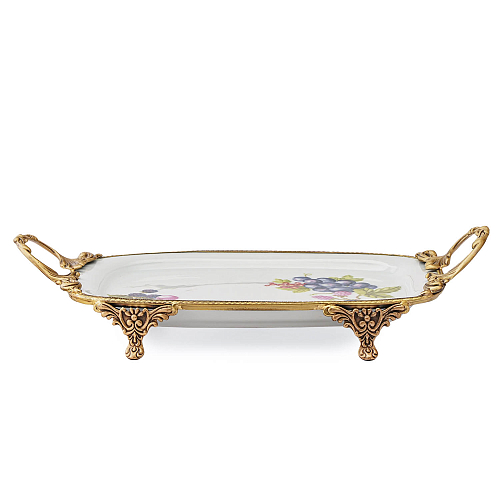 Блюдо прямоугольное 38,5*21см Фрукты Paniz