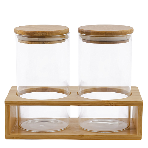 Набор банок 2шт на подставке 