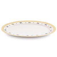 Блюдо овальное 36см 1шт Flowers Gold Constanza Creme Falkenporzellan