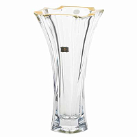 Ваза 32см X-ка Neptune Матовое золото Pallme Konig AS Crystal
