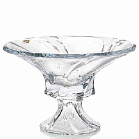 Фруктовница 30,5см на ножке Mozart Aurum Crystal