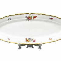 Блюдо для рыбы 56см 1шт Мейсенский букет Queen's Crown