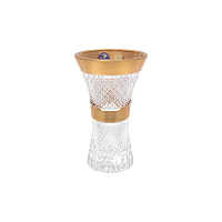 Ваза 15см хрусталь с золотом Фелиция Crystal HeArt