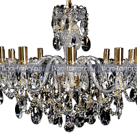 Люстра 10 рожковая золотые плафоны 4050