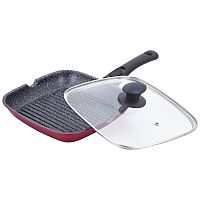 Сковородка гриль с крышкой 28*28см 