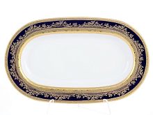 Блюдо овальное 24см Constanza Cobalt Gold 9320 Falkenporzellan 