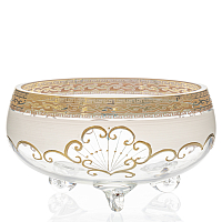 Конфетница 20см тройножка Kamila золото Star Crystal