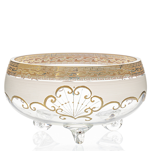 Конфетница 20см тройножка Kamila золото Star Crystal