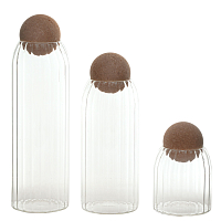 Набор банок для сыпучих прод 0,5л/1л/1,5л 3шт Rashel