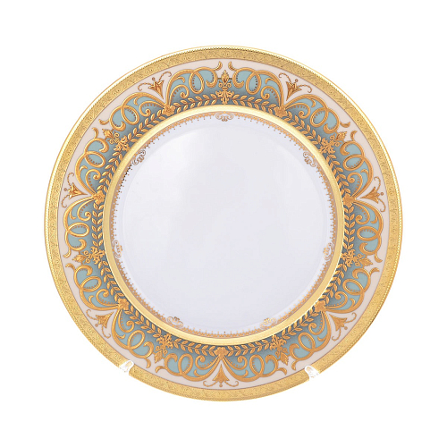 Набор тарелок 28см 6шт Arabesque Seladon Gold Greenshadow