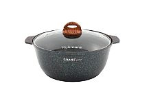 Жаровня 5л 28см со стеклянной крышкой Granit Ultra Blue Кукмара