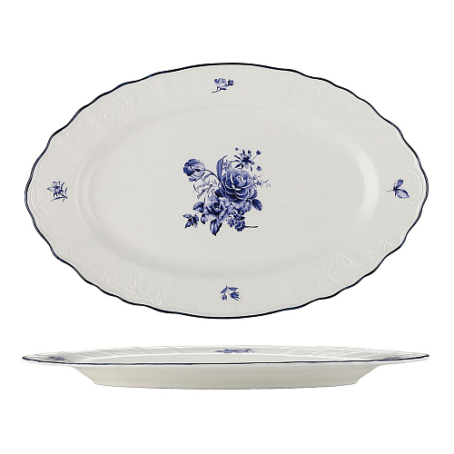 Блюдо овальное 30,5*19см Blue Flower P.L. Proff Cuisine Блюдо овальное 30,5*19см Blue Flower P.L. Proff Cuisine