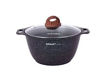 Кастрюля 4л со стекл. крышкой Granit ultra Blue Kukmara