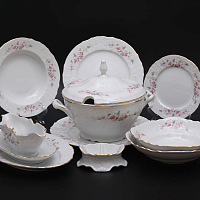 Сервиз столовый 6пер 26пр Серая роза ZL Bernadotte