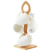 Набор кружек на подстав 300мл 6шт Птички на ветке Elan Gallery