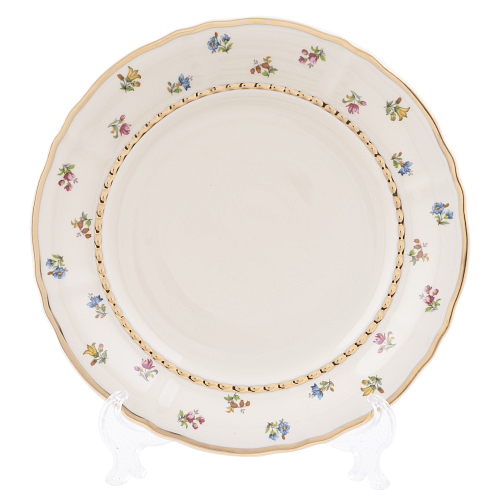 Набор тарелок 25см 6шт Соната Мелкие цветы Слоновая кость