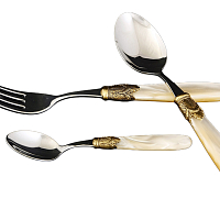 Набор столовых приборов 18пр Ischia Antique Gold Shampagne Steel Domus Design